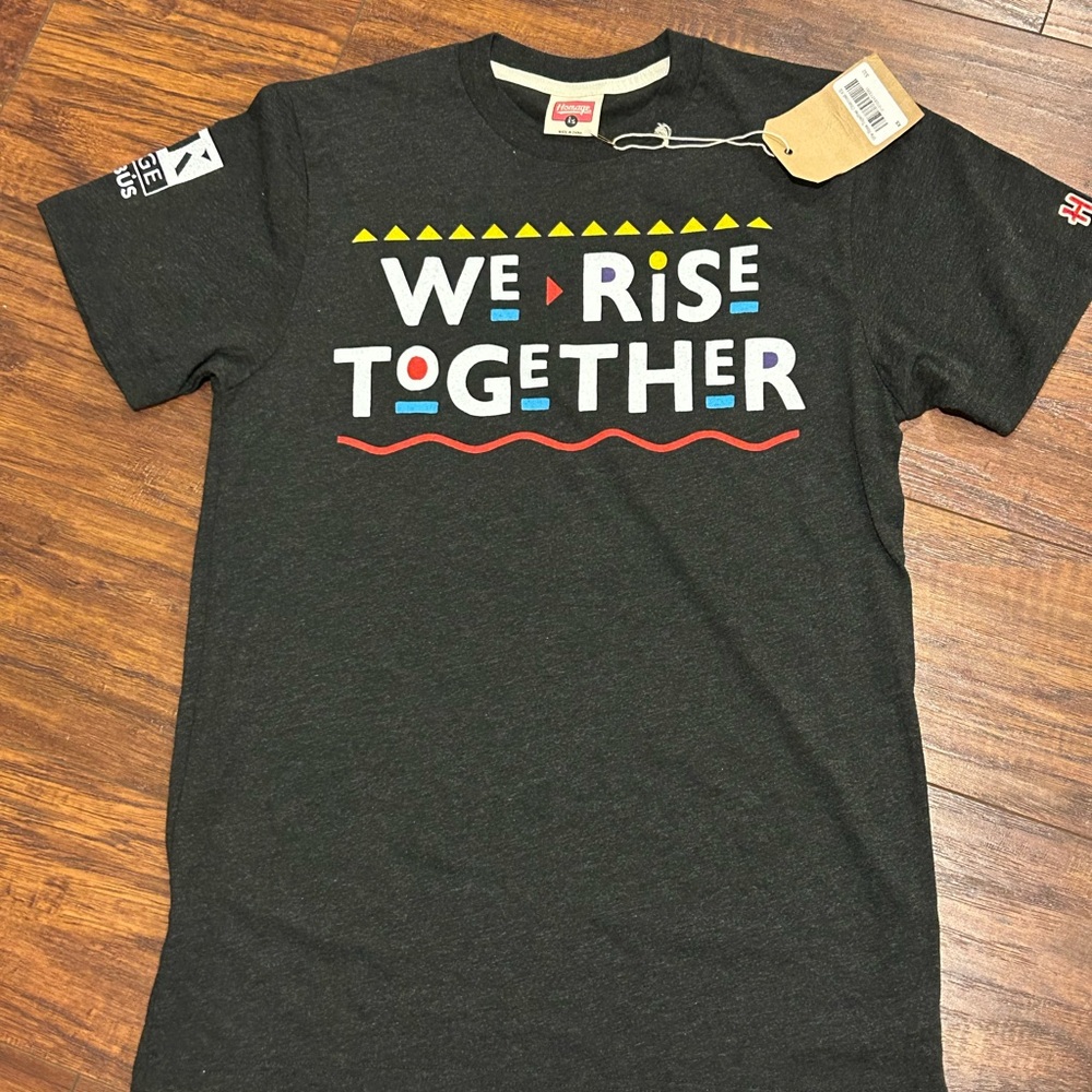 HOMAGE Black 'We Rise Together' Short Sleeve Tee